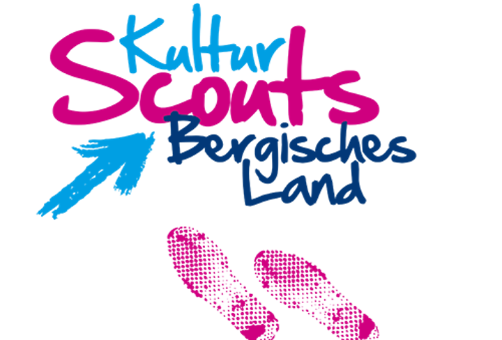 Pink-blue logo of the culture scouts Bergisches Land