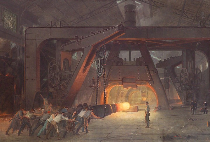 Gemälde zeigt Bergbauarbeiter