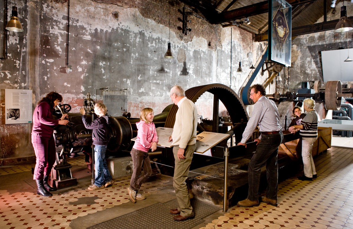 View of the former machine house, where children and adults can visit the exhibits.
