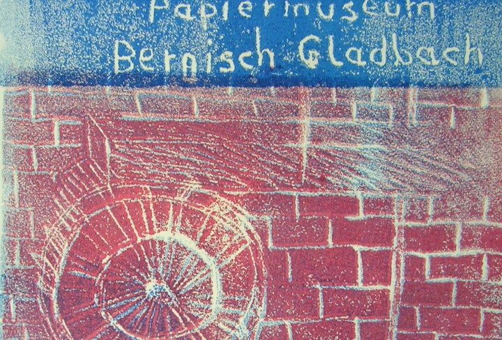 Bild von roter Backsteinmauer gedruckt 